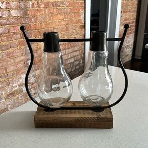 Glass farmhouse inspired flower vase